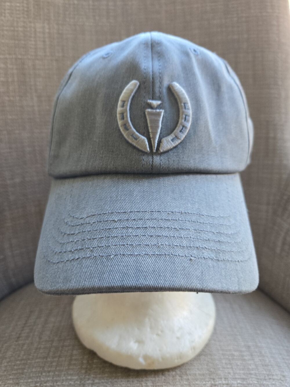 Kerrits Logo Baseball Hat Grey Equestrian Adjustable One Size New